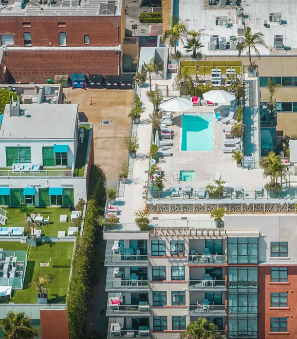 building roof and exterior